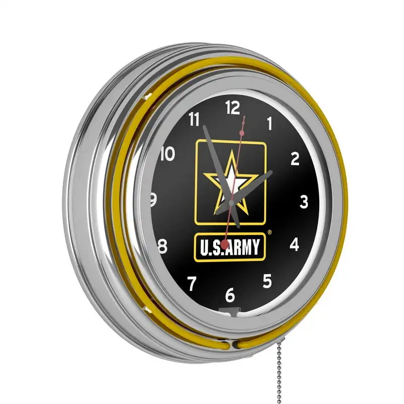 

Army Chrome Double Ring Neon Clock
