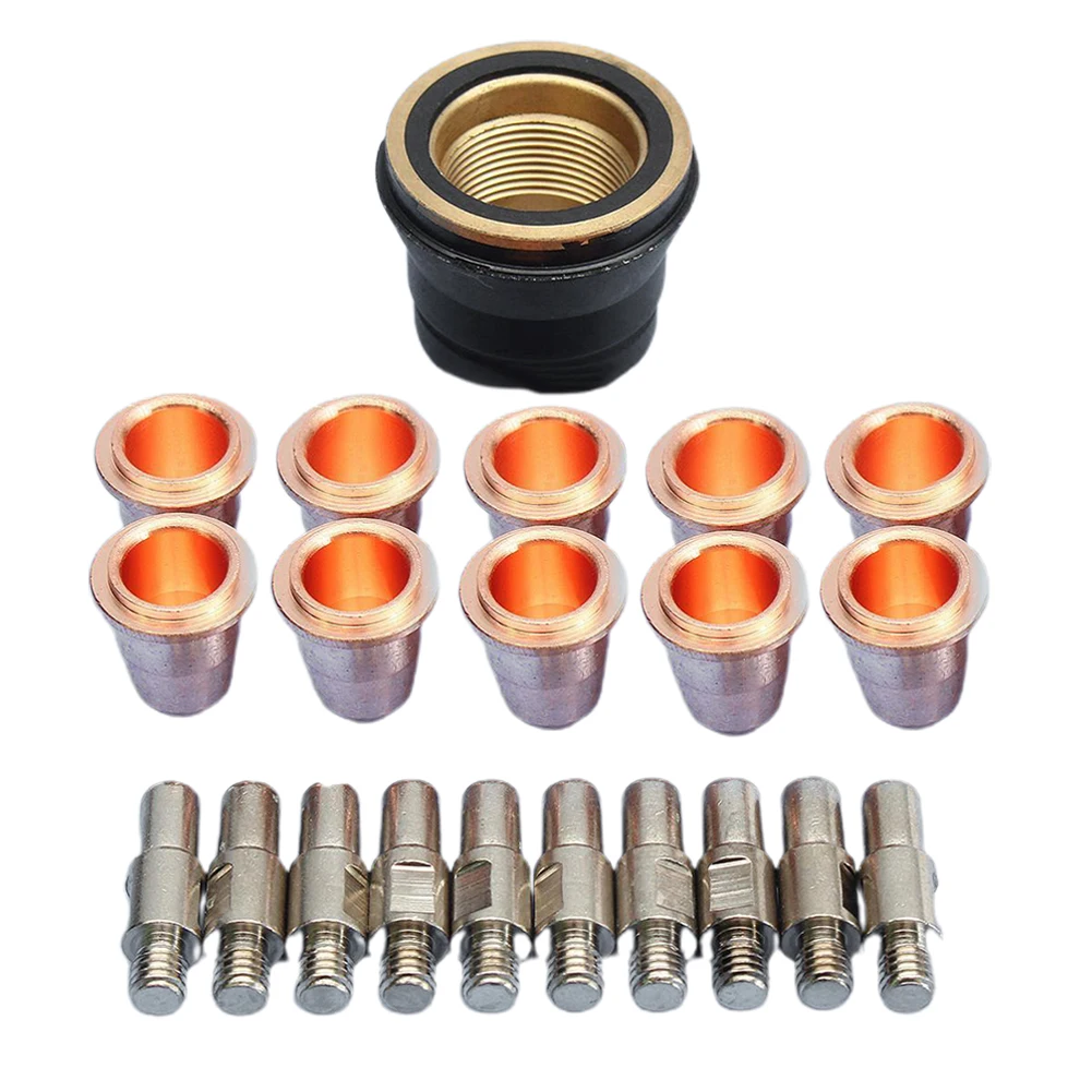 

21pcs/set S45 Plasma Electrode PD0116-08 PR0110 Torch Cutter Tip Cap Welding Equipmen For Trafimet Air Plasma Cutting Machines