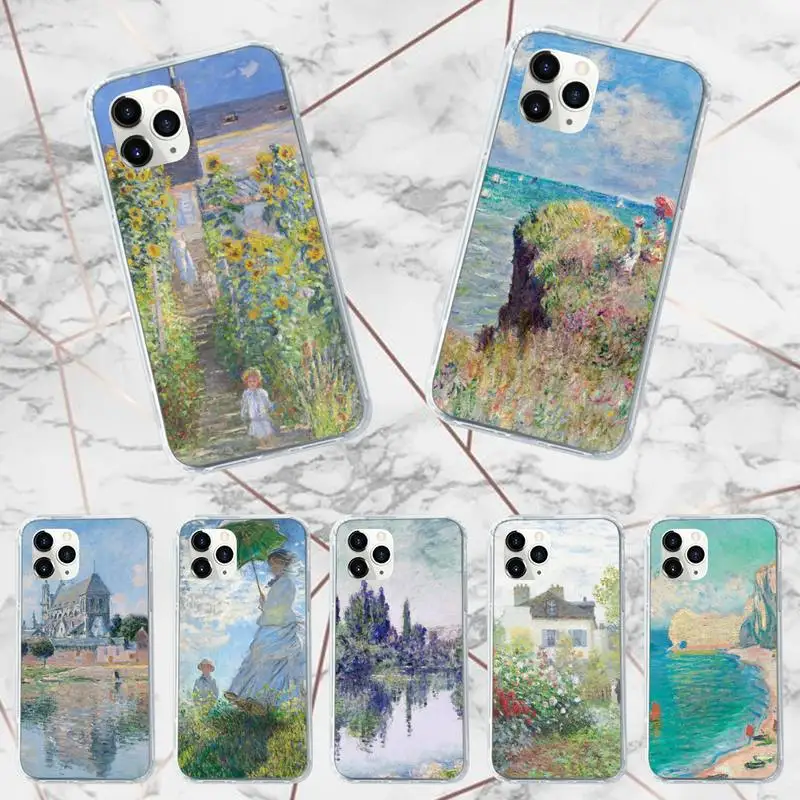 

Claude Monet Painting Aesthetic Art Phone Case Transparent soft For iphone 11 13 12 14 x xs xr pro max mini plus