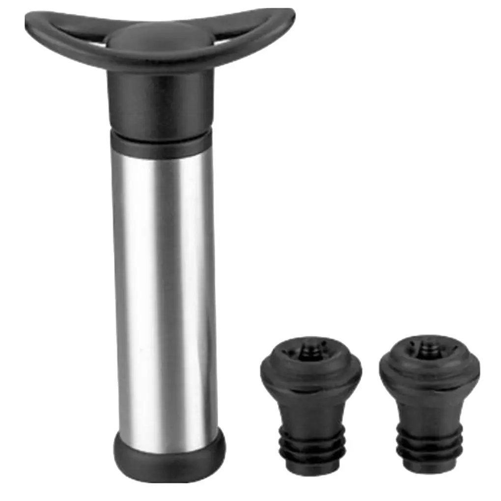 

Vacuum Pump Wine Saver Bottle Sealers TPE Silicone Drink Preserver Stopper 1 Pump+2 Hat Caps Set Bar Tools