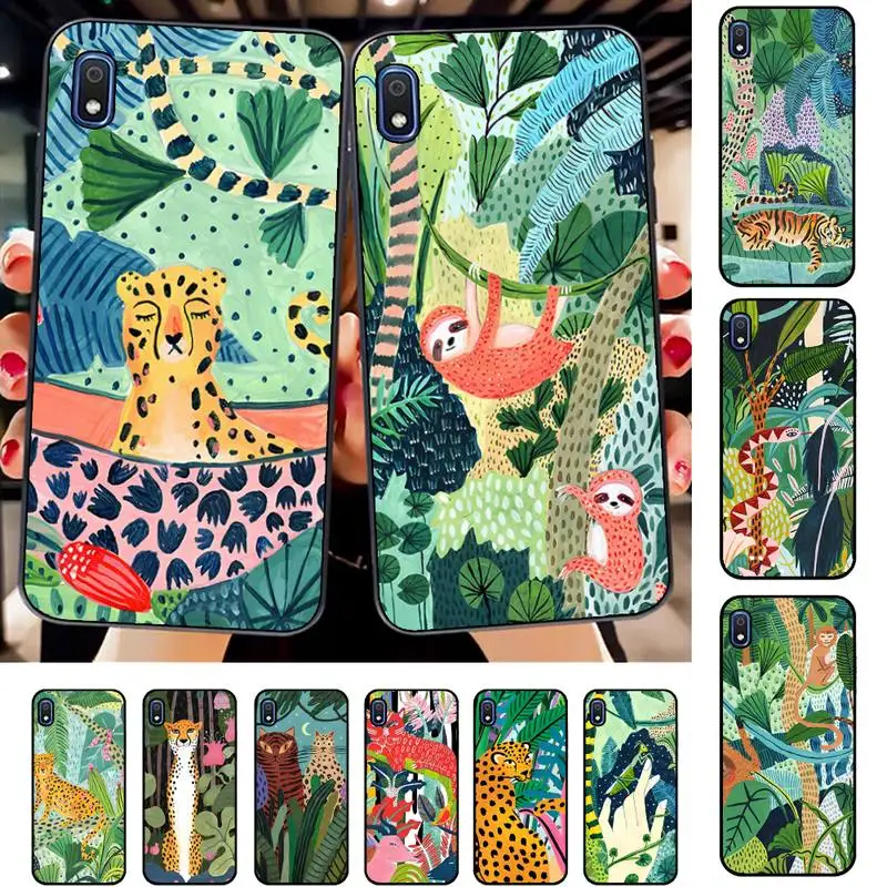 

Cute Cartoon Anime Sloth Leopard Phone Case for Samsung A51 01 50 71 21S 70 31 40 30 10 20 S E 11 91 A7 A8 2018