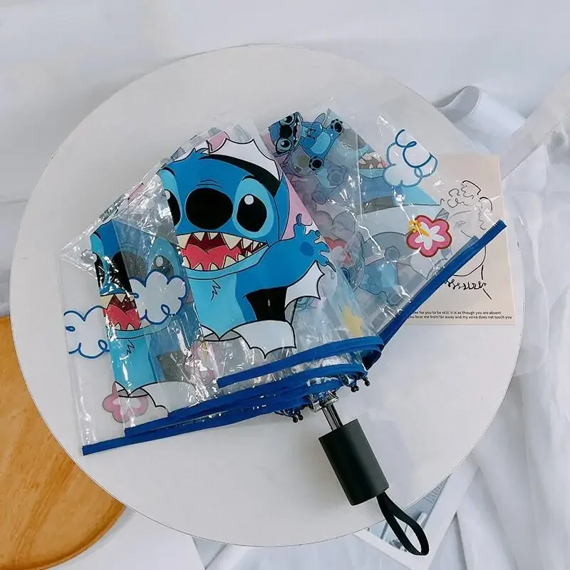 Зонт Disney Stitch милый аниме-мультфильм полностью автоматический складной зонт