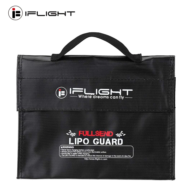 

IFlight Fireproof Retardant RC LiPo Battery Pack Portable Explosion Proof Safety Bag 240X180X65mm for FPV Racing Drone