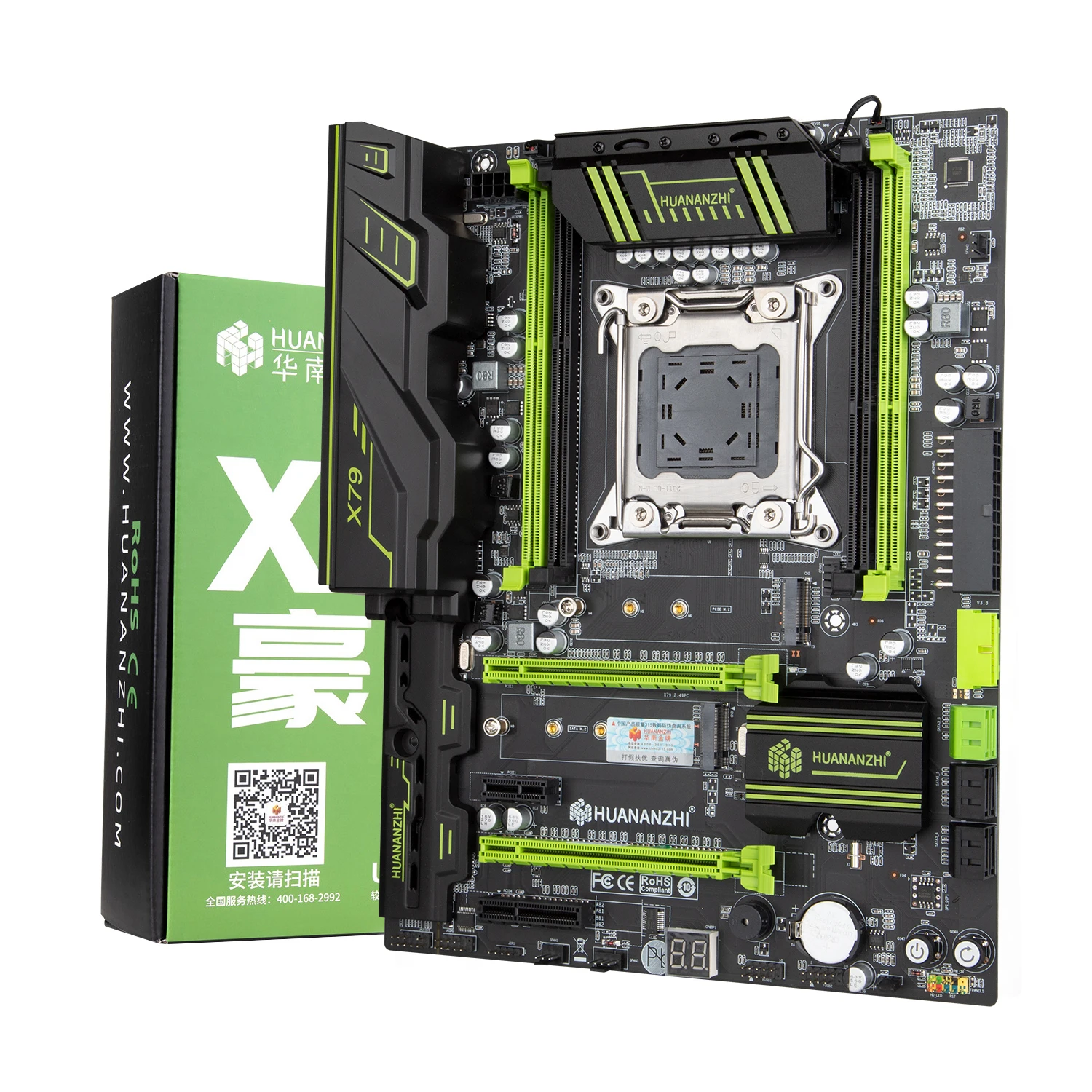 Комплект материнской платы HUANANZHI X79 с Xeon E5 2689 4x8 ГБ 32 1600 МГц 12800R DDR3