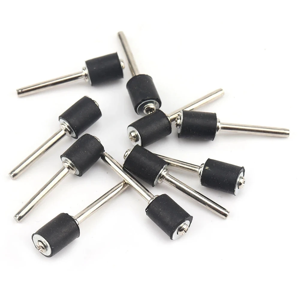 5 шт. шлифовальные оправки с твердым лесом и резиновым хвостовиком серебряные 0 39