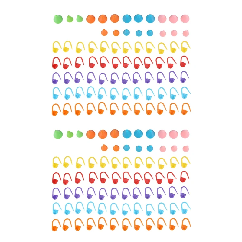 

Маркеры для вязания крючком, 120 шт., разные цвета и 40 шт., 2 размера, защитные спицы для вязания