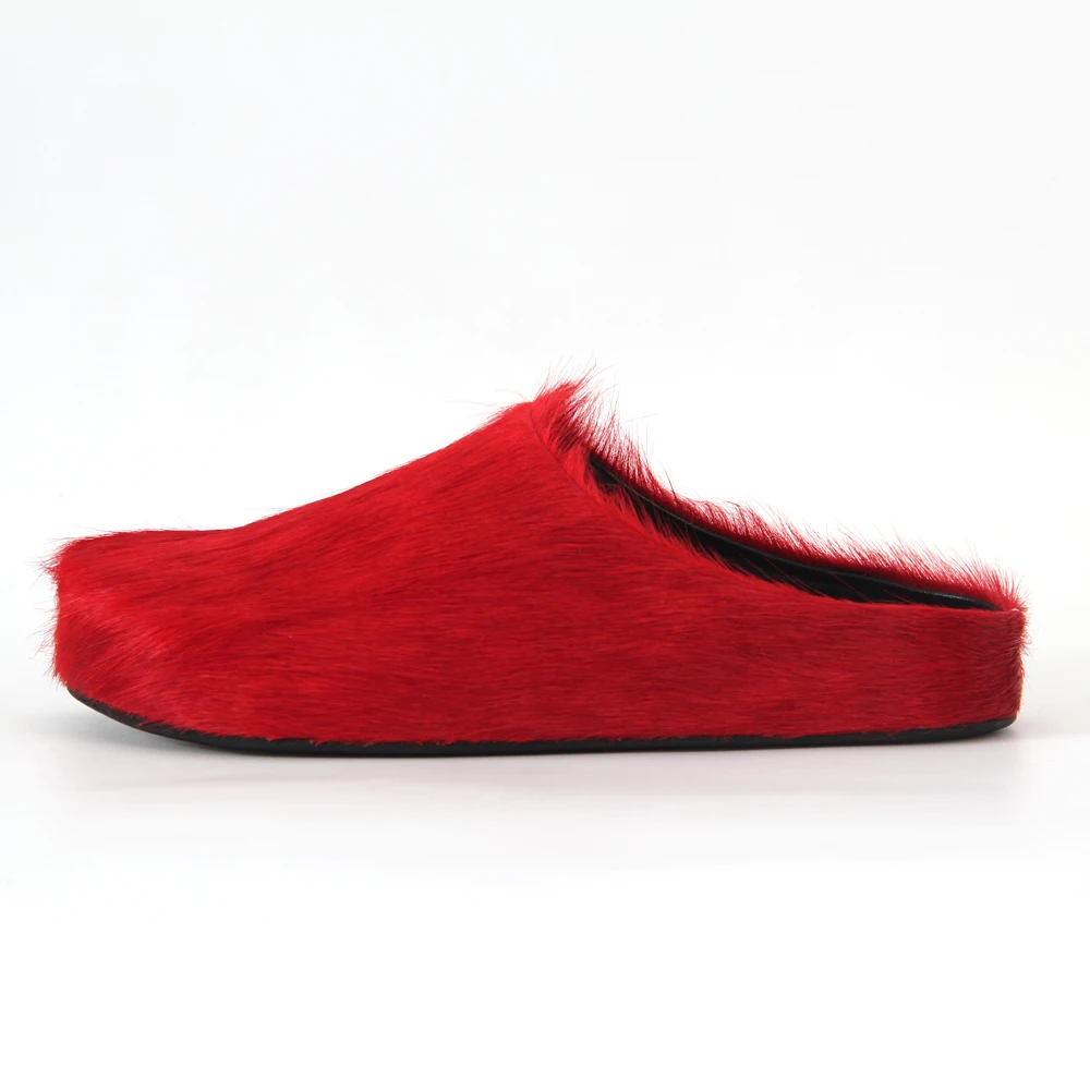 New Lp shoes 2023 Japanese Baotoutuo Pink Lazy Man Maomao Tuo Candy Net Red Popular Genuine Leather Casual Horse Hair Coating