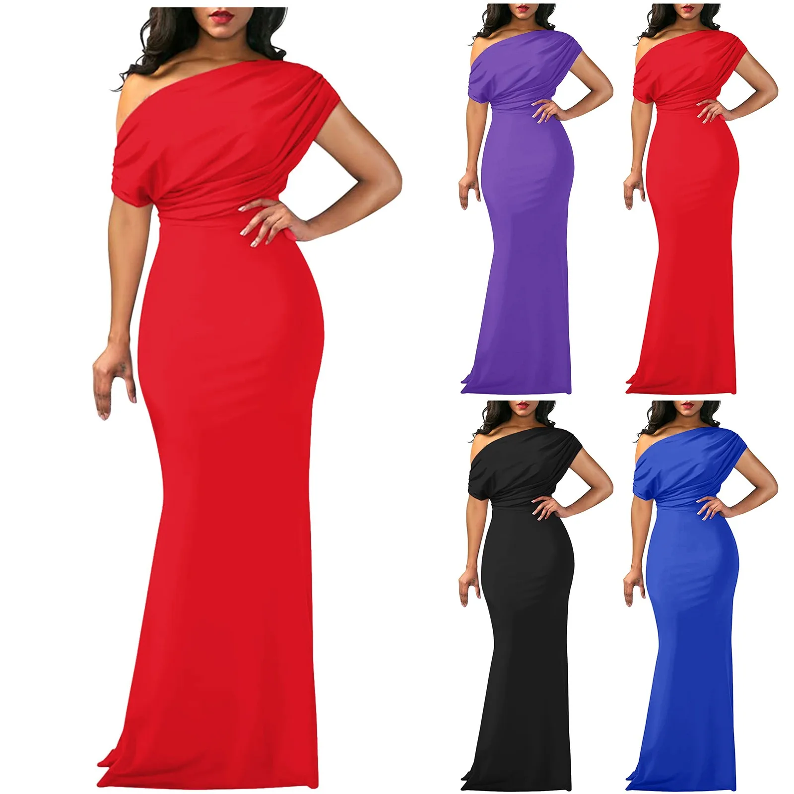 

Женское элегантное облегающее длинное официальное вечернее платье без рукавов с открытыми плечами, шикарное Плиссированное богемное Платье с принтом