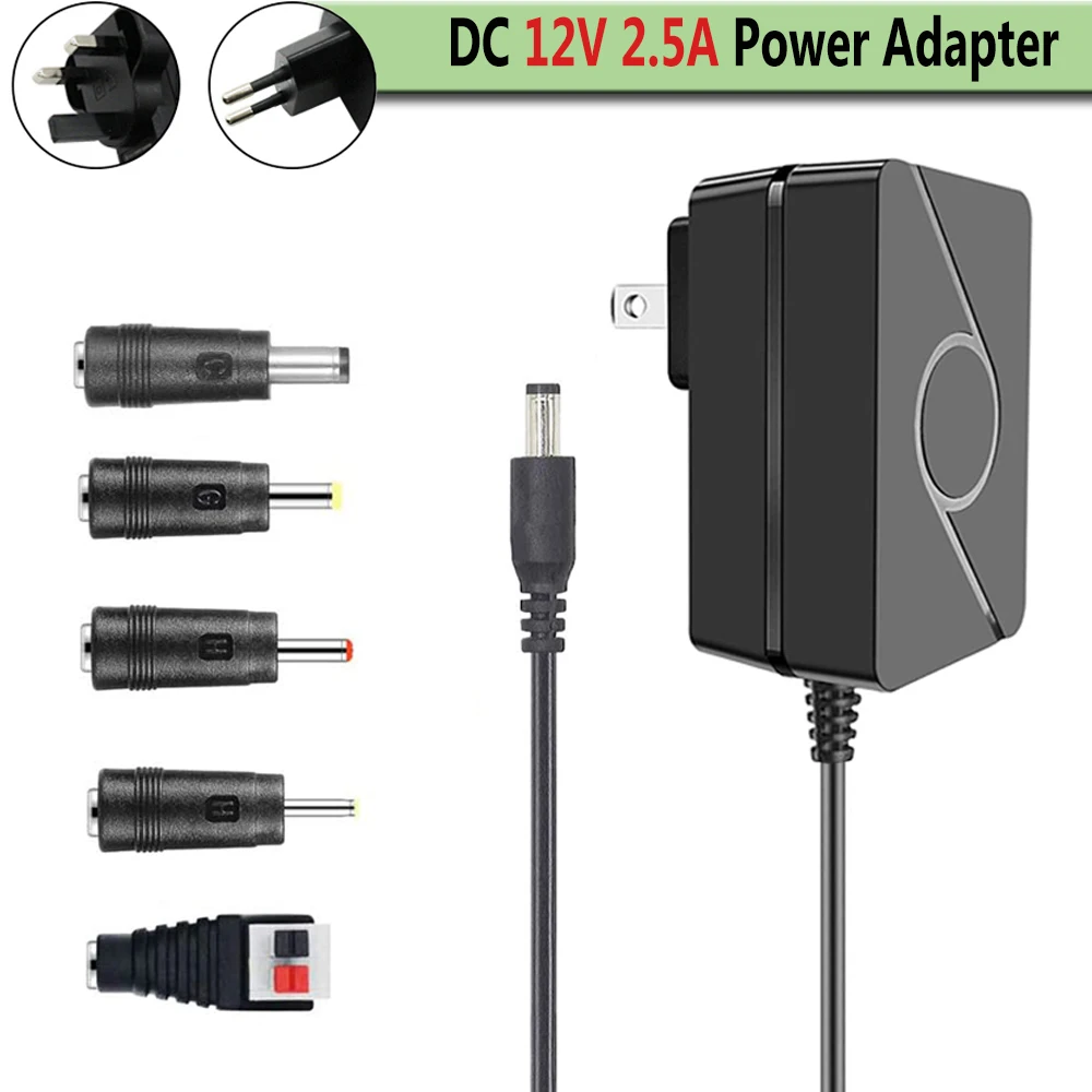 

12V 2.5A 30W AC to DC Power Supply for 5050 3528 WS2811 LED Strip Light, CCTV Security System, Wireless Router, LCD Monitor.