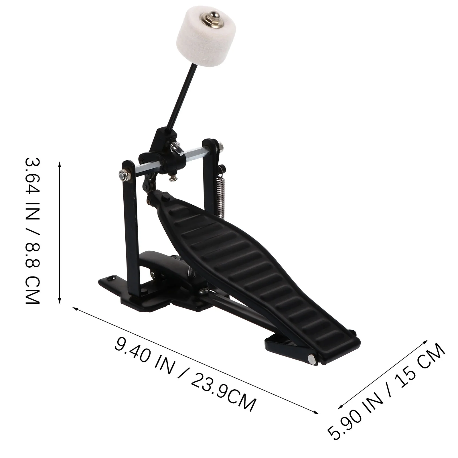 

Drum Pedal Bass Foot Single Beater Chain Kick Kit Double Step Drums E Accessory Footstopper Electronic Parts Spring Mallet