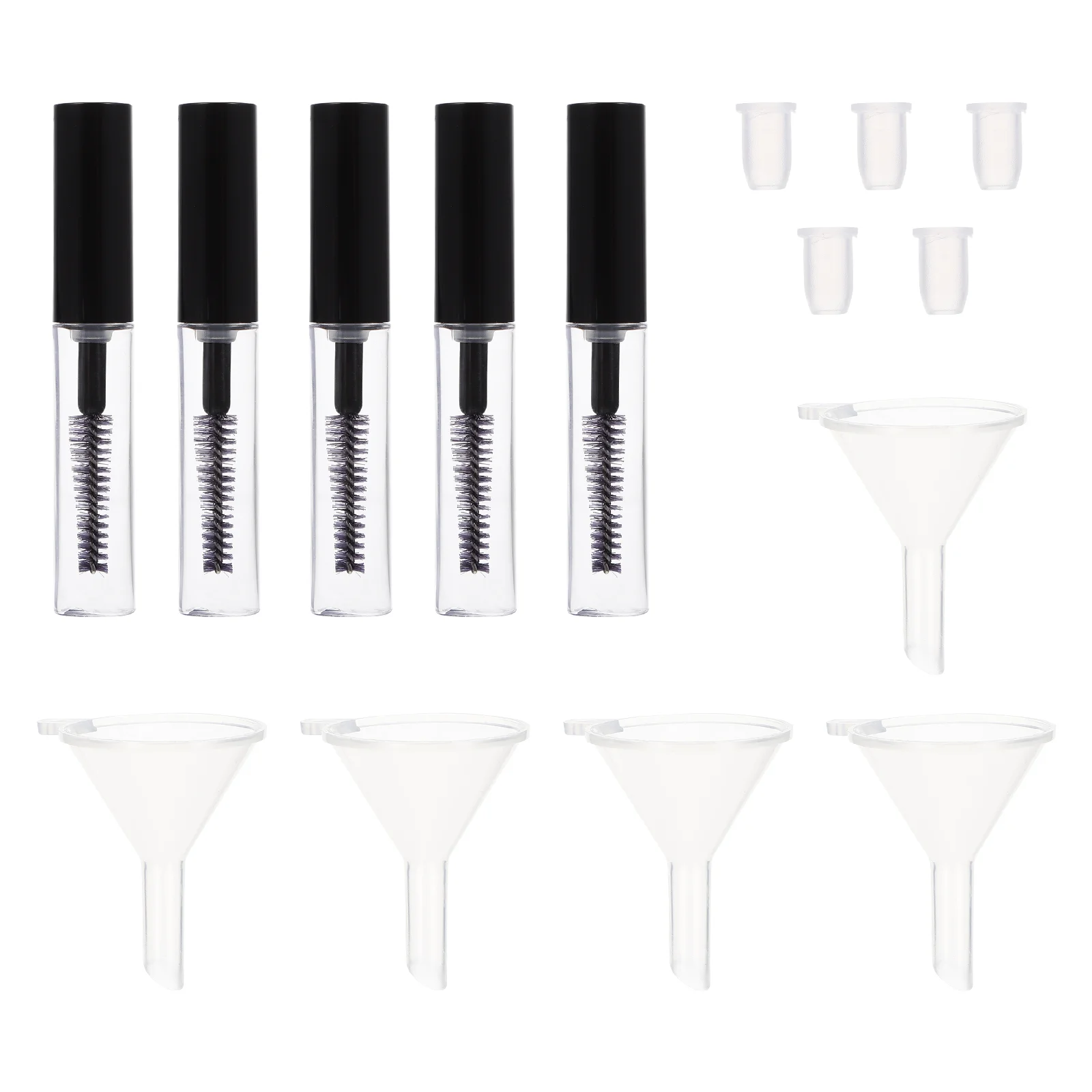 

1set Empty Mascara Bottle Mascara Tube with Funnel Small Mascara Bottles for Home Travel Gift