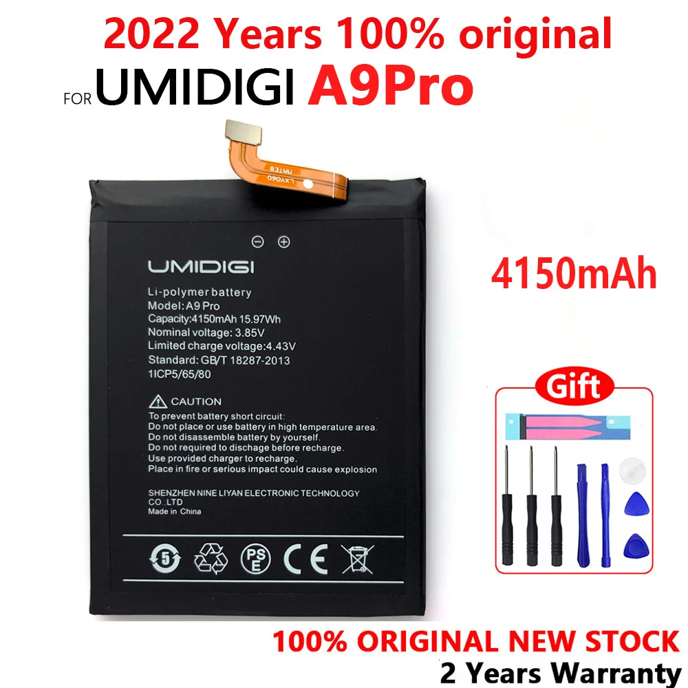 

New 100% Original 4150mAh Phone Battery For UMIDIGI A9 Pro Backup Phone High Quality Batteries With Tools+Tracking Number