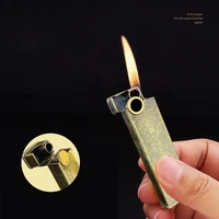 personalized fashion metal lighter creative kerosene lighter portable retro grinding wheel open fire cigarette accessories