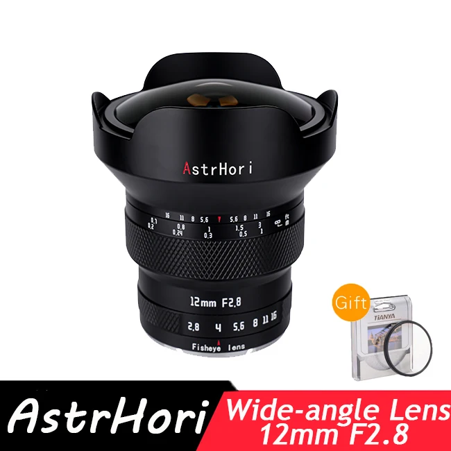 Объектив рыбий глаз AstrHori 12 мм F2.8 полнокадровый широкоугольный объектив для Canon RF