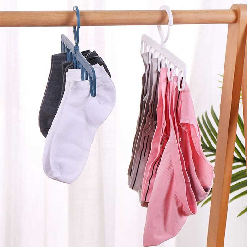 

Plastic 9 Circle Clothes rack Windproof Clothes Hanger Organizer Fixed Holder Storage Racks Buckle Hanger Anti-Slip Home NEW