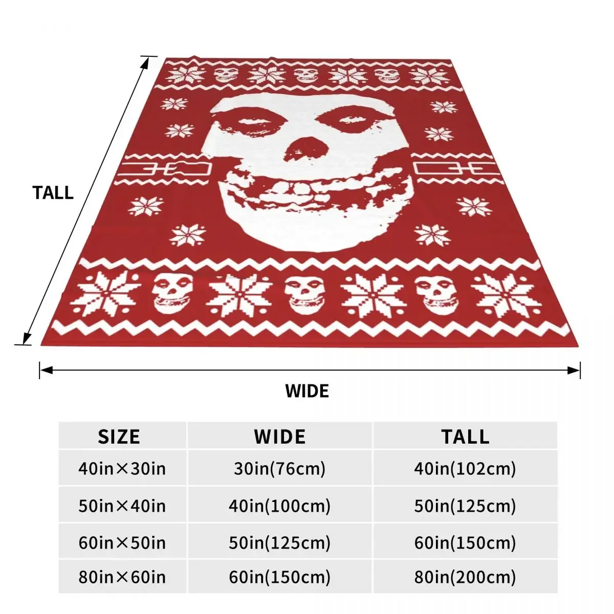 Misfits рождественский джемпер одеяла малиновый призрак панк Фланелевое смешное