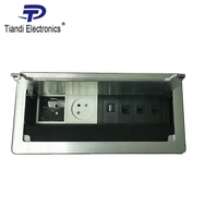 silver aluminium panel table socket power israel jack brush clamshell multimedia junction box outletusb and 3 network interface