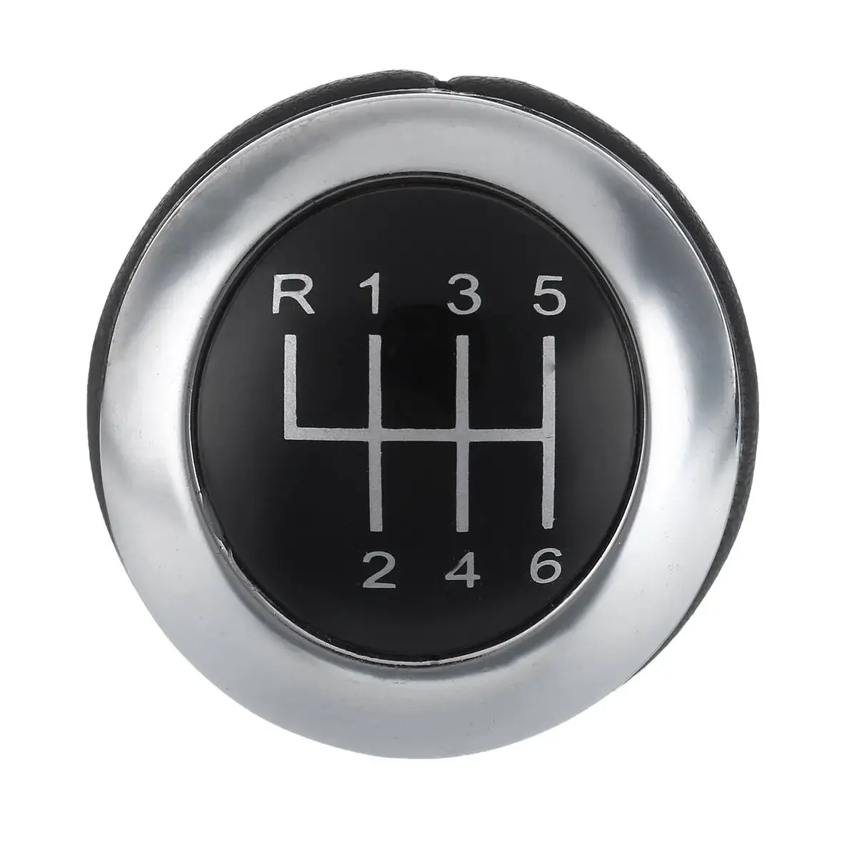 Хромированная кожаная 6-скоростная автомобильная ручка переключения передач