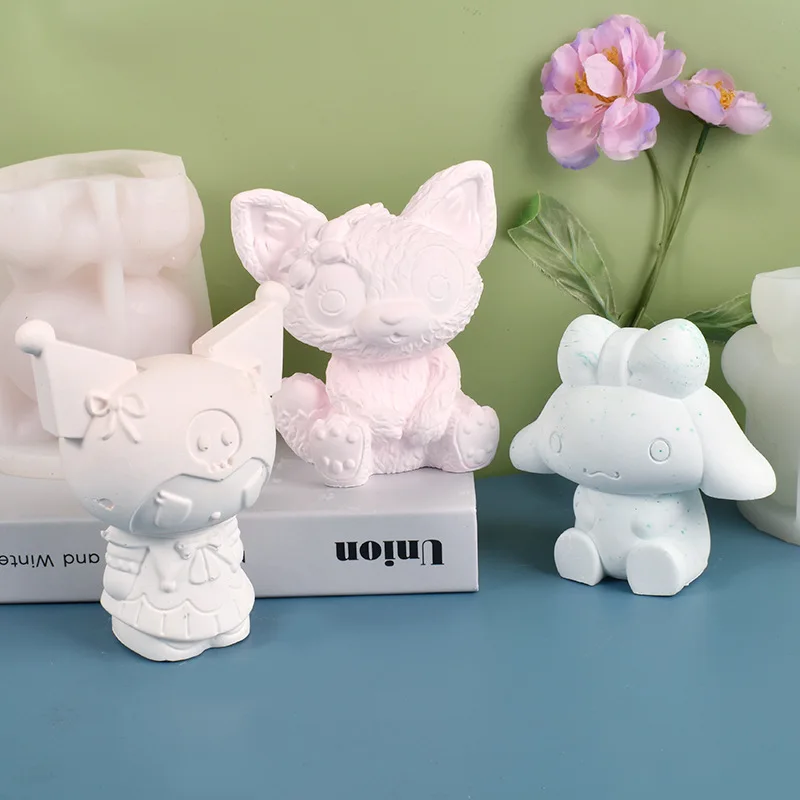 

Cartoon Blind Box Rabbit Dinosaur Silicone Mold Gypsum form DIY Handmade Plaster Candle Ornaments Handicrafts Mold Hand Gift Art