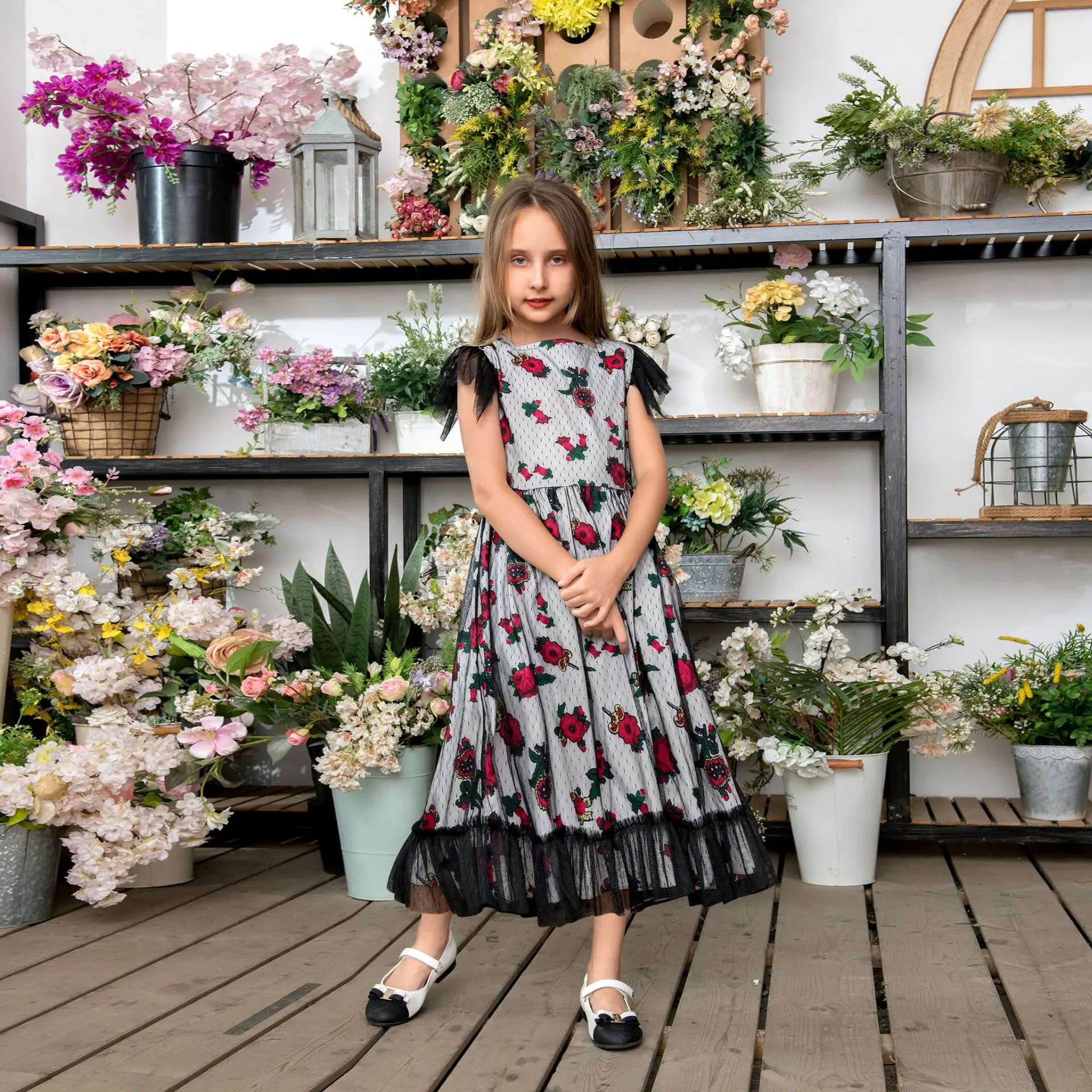 

Детское платье макси в мусульманском стиле, длинное платье с принтом в виде хиджаба для девочек, милое кимоно, для Ближнего Востока