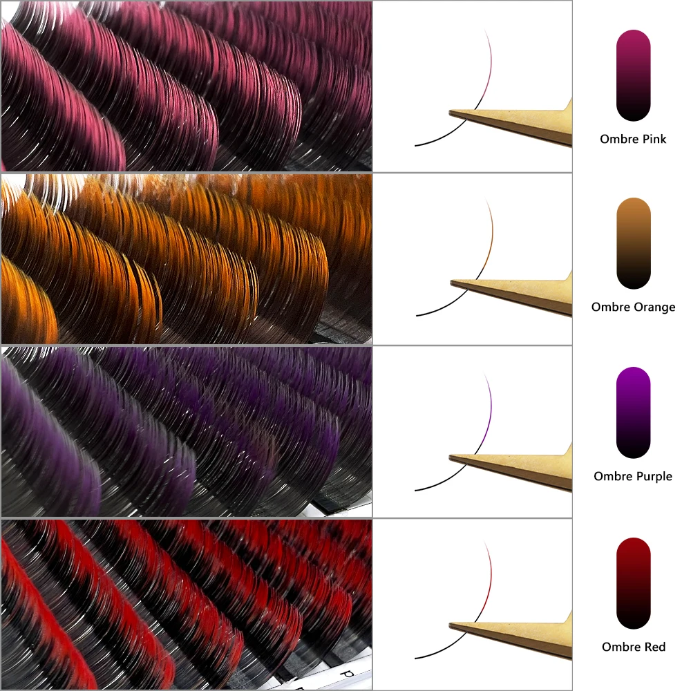 

Фиолетовые зеленые цветные ресницы для наращивания, индивидуальные искусственные радужные натуральные мягкие цветные Накладные ресницы р...