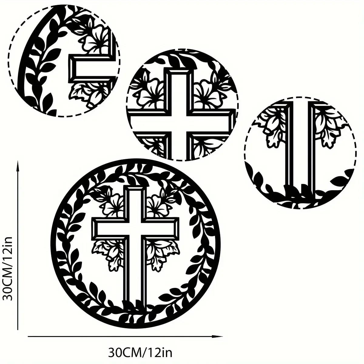 1 Шт. Пасхальное Украшение В Виде Креста Металлическое Настенное Искусство