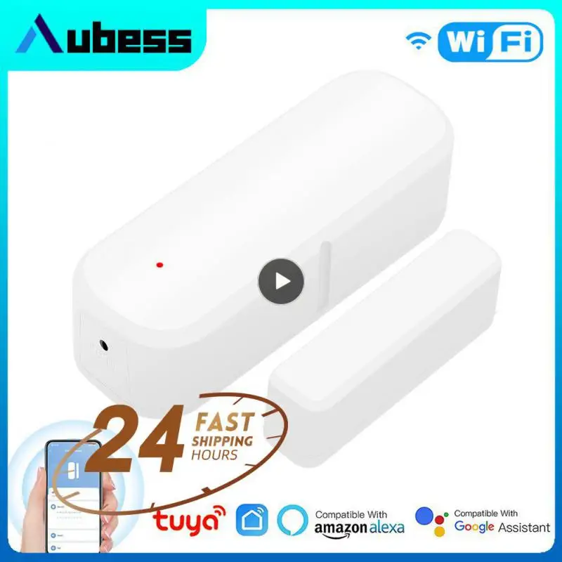 

2~10PCS Wifi Window Sensor Independent Magnetic Tuya Wifi Smart Door Sensor Smart Life Smart Door Open/closed Detectors Alexa