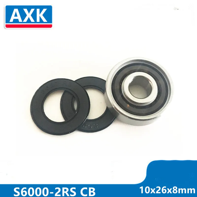 

Axk 1PCS S6000-2rs Cb Abec-7 Stainless Steel 440c Hybrid Ceramic Deep Groove Ball Bearing 10x26x8mm