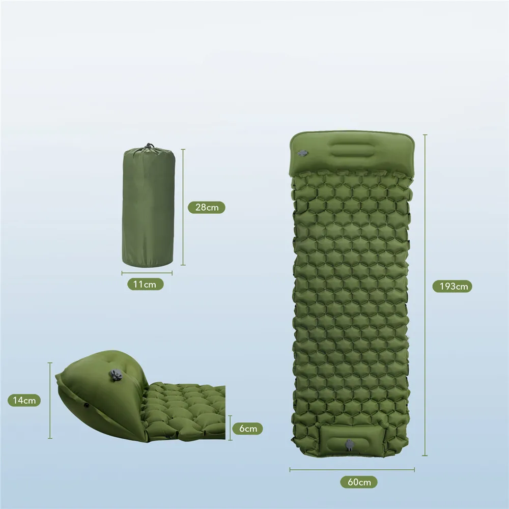

Air Mattress 193*60*6cm Camping Inflatable Mattress Moistureproof Air Mat Bed Self Inflating Camping Mattress For Hiking Travel