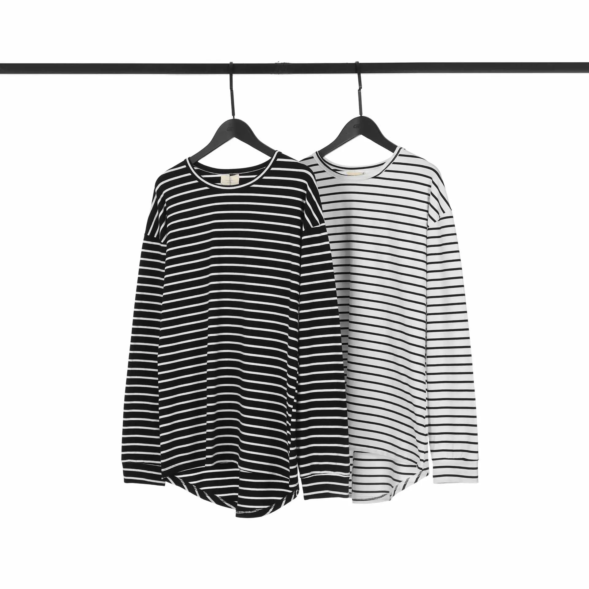 

Essentials of God 4th Collection Striped T-shirts Men Women Hip hop Streetwear Loose Long Sleeve T-shirt Patchwork O-neck Tees