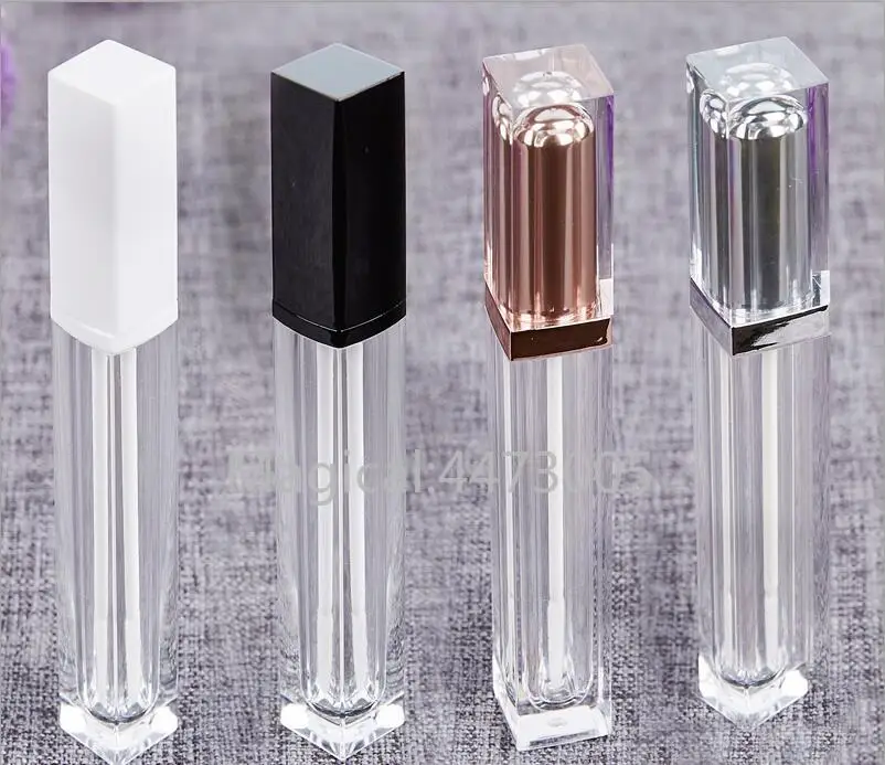 

40 шт 7 мл Высший сорт розовое золото пустой блеск для губ трубка, квадратный серебряный блеск для губ многоразовые бутылки, пластиковый конт...