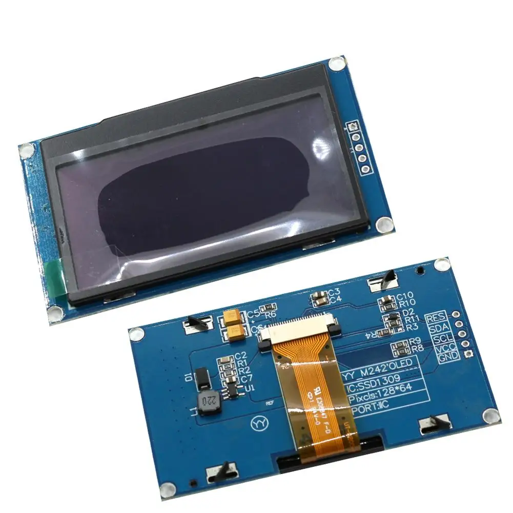 

2.42inch 3.3v 4pin Oled Display Module I2c Port Ssd1309 Chip 128x64 Resolution Ssd Dropshipping