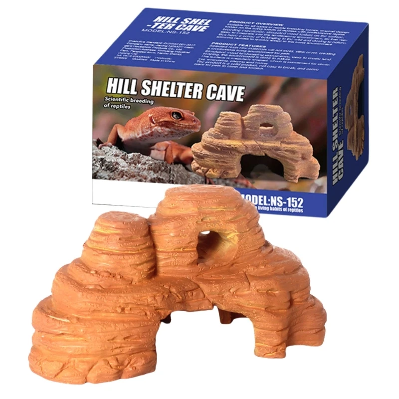 KX4B Аквариумы рыбья шкура украшение пещеры черепахи укрытие пещерная среда