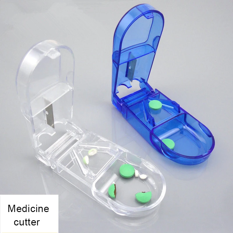 

Pill Caplets Medicine Dose Tablet Cutter Splitter Divide Compartment Storage Box Compartment Storage Box Portable Home Medicine