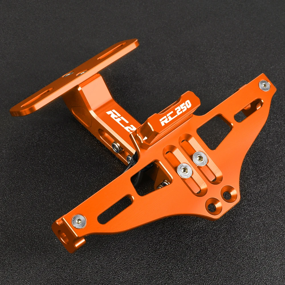 

For RC250 RC 250 2016 2017-2023 Moto Accessories Motorcycle Aluminum Rear License Plate Holder Frame with Turn Signal Light