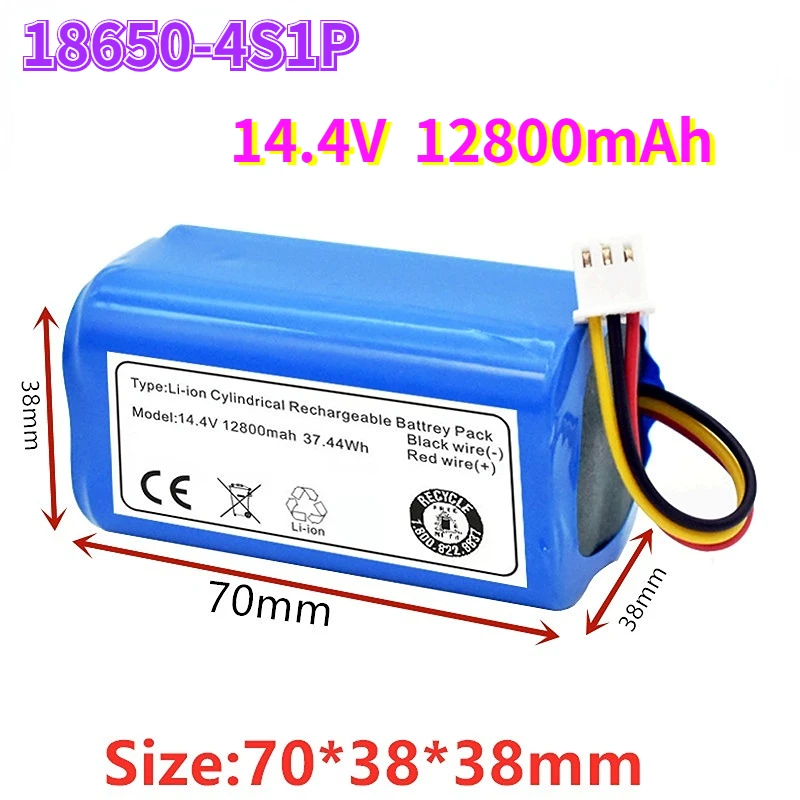 

14.4v 12800mAh Li-ion Battery Side Brush HEPA Filter Parts Accessories For Proscenic 800T, 830P, 820P, 820T, 820S Vacuum Cleaner