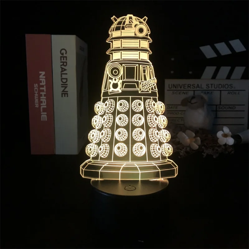 

Doctor Who Dalek Night Lamp Alarm Clock Base Light Movie Delivery Hot Selling Color with Remote Child Touch Sensor Decor