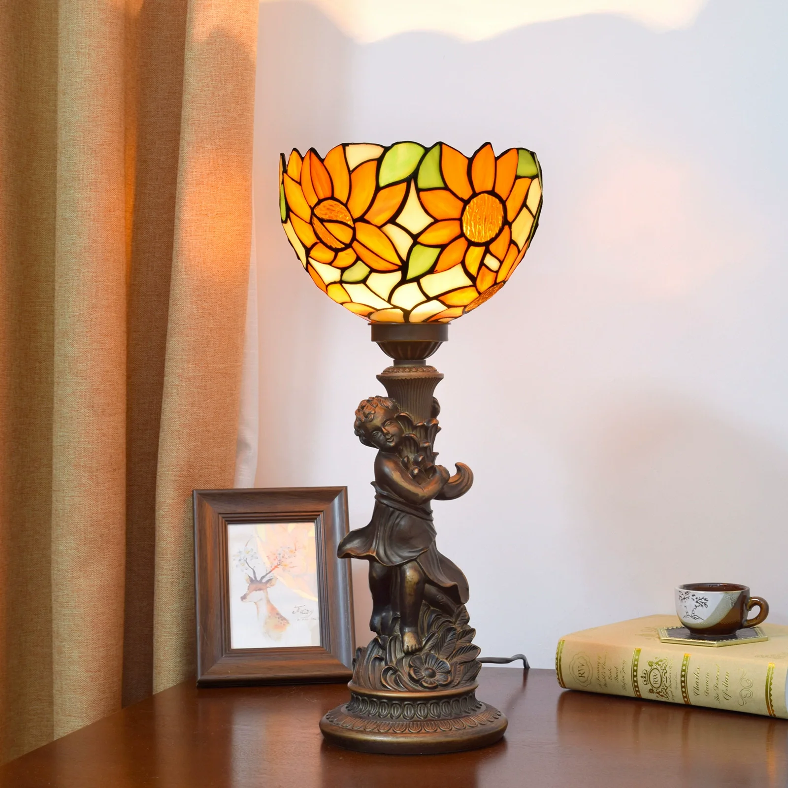 Настольная лампа SHIYAN Винтажный сад