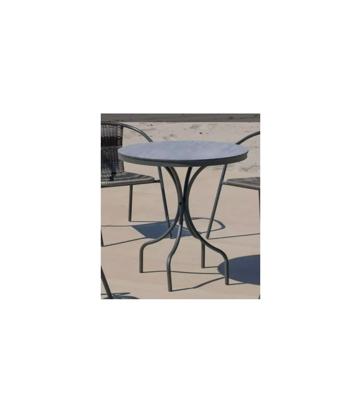 

Garden terrace table folding steel Oberoy-75, 75 cm (width) 75 cm (bottom) 72 cm (height)