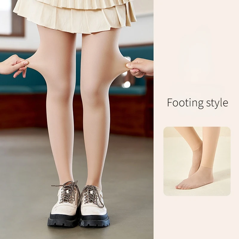 Bonass watery socks autumn and winter new warm single-layer integrated pants, light leg artifact skin color nude leggings tights