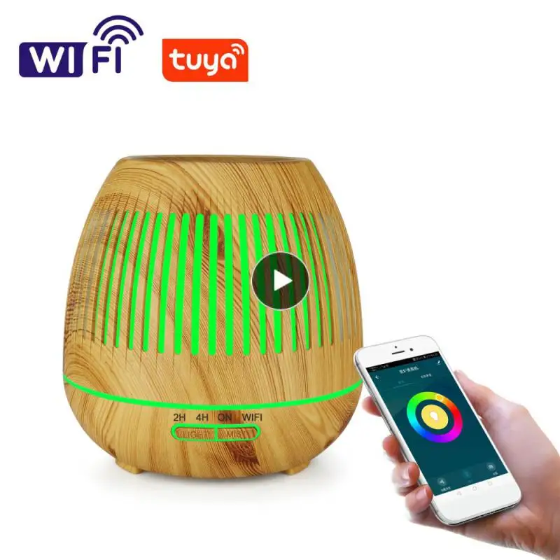 

400ml Ultrasonic Mist Maker Tuya APP Control Humidifier Essential Oil Diffuser Air Humidifier 7 Color Night Light For Home