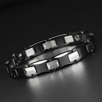fashion tungsten steel men and women magnetic therapy bracelet bio power relieve stress improve sleep charm anion bracelets