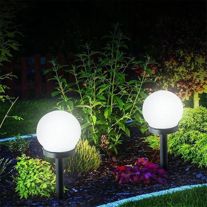 

Solar Lights Outdoor Garden Lights LED Ball Waterproof Solar Pathway Lawn Lamp Yard Patio Walkway Landscape In-Ground Spike
