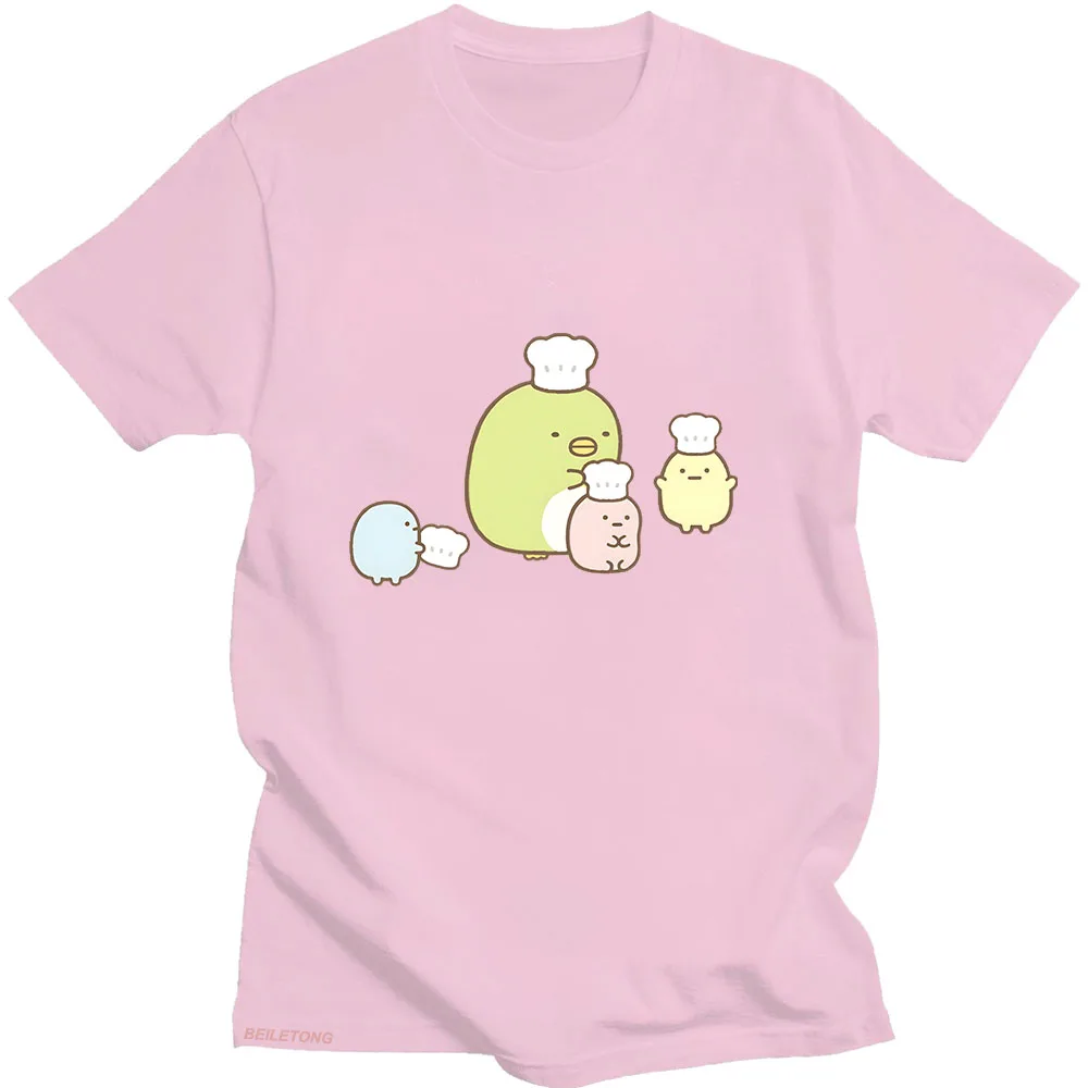 

Sumikko Gurashi Pengin Little River Boy T Shirts WOMEN Cartoon Kawaii/Cute T-shirts Tapioka Pearl Tshirts 100% Cotton Aesthetic