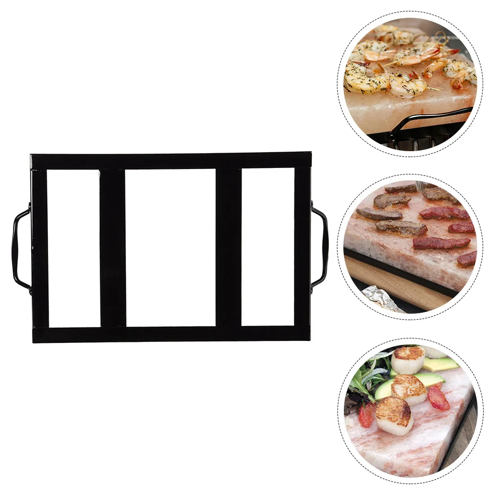 

Salt Plate Block Holder Bbq Cookinghimalayan Grilling Rack Barbecue Grill Steak Mineral Stand Blcok Stones Iron Bakeware