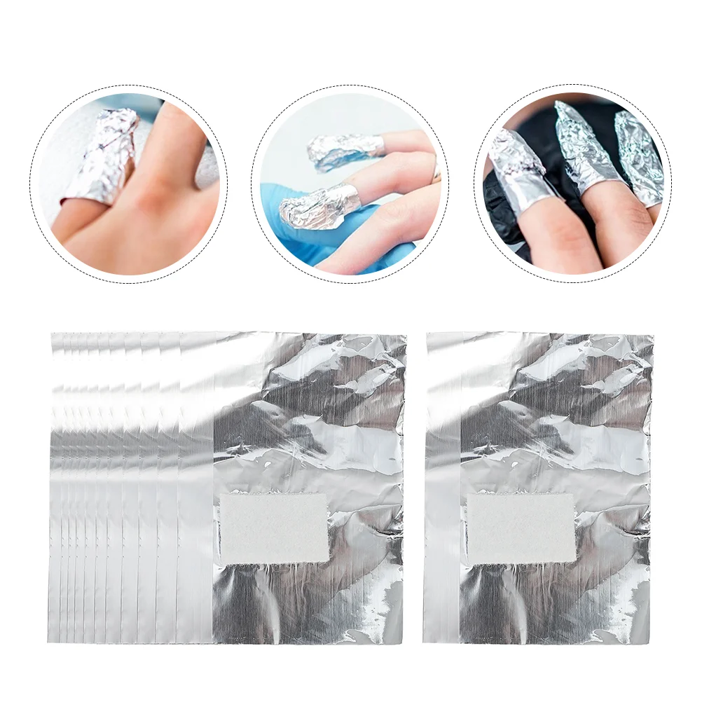 

150pcs Nail Foil Wraps Nail Polish Removal Wraps Soak Off Remover Foils