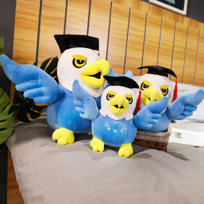 

30cm Eagle Plush Dolls Baby Cute Cotton Stuffed Home Soft Toys Sleeping Mate Stuffed Toys Gift Kawaii Graduation Graduate