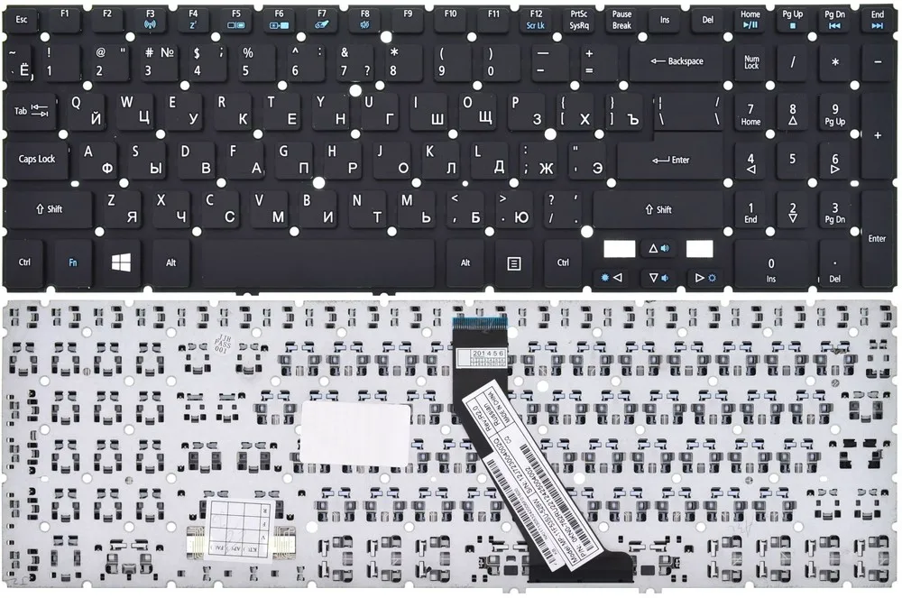 Keyboard black without frame for Acer Aspire m3-581ptg laptop keyboard |