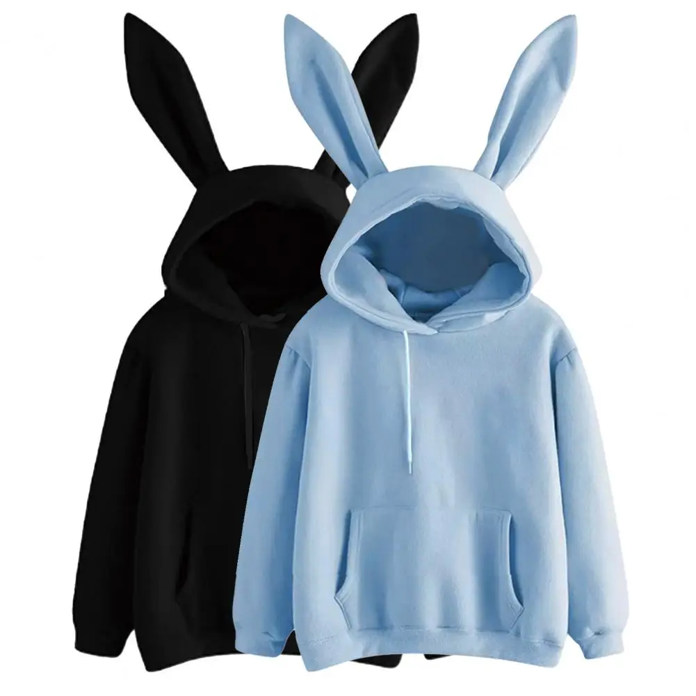 

Casual Women Sweatshirt Streetwear Full Sleeve Cute Cartoon Animal Element Sweatshirt Women Hoodie Drawstring