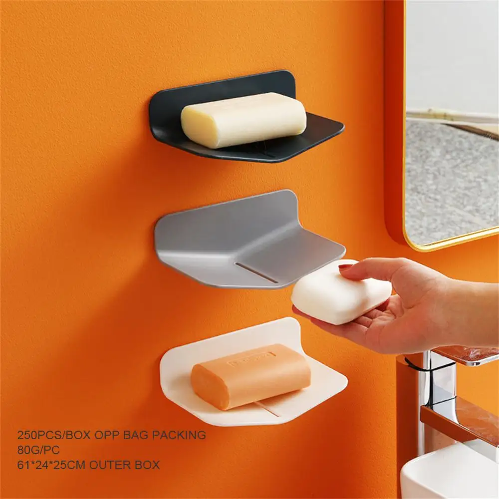 

Punch-free Soap Dishes Bathroom Shelf Draining Soap Box Bathroom Accessories Kitchen Sink Soap Dish No Drilling Soap Rack